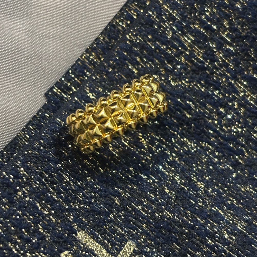 Gold vermeil Sterling silver Cartier style  ring size 7  💝